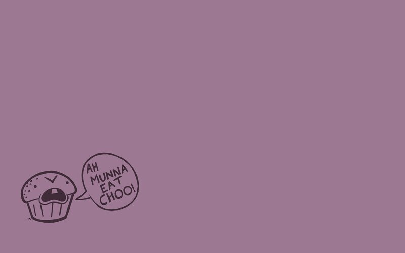 muffin character with speech bubble