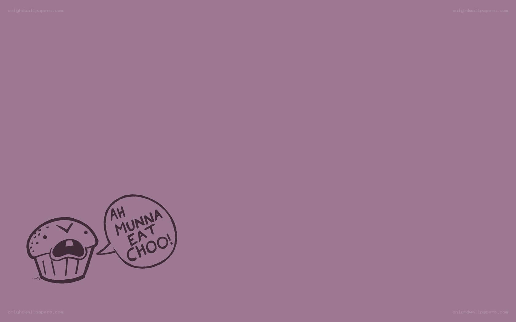 muffin character with speech bubble