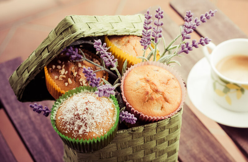 Muffins in a Basket — Green