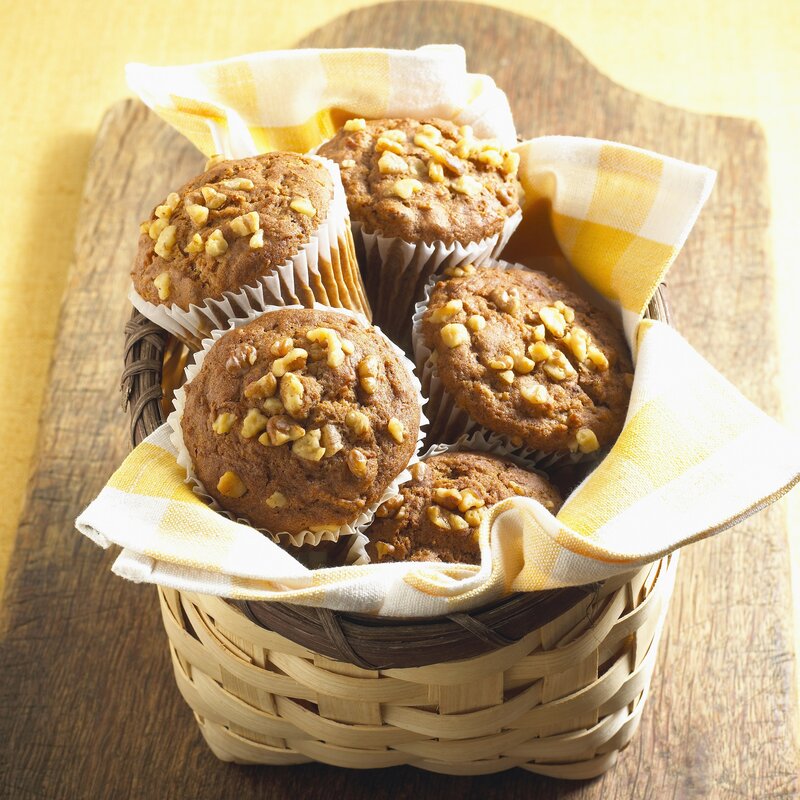 Muffins in a basket