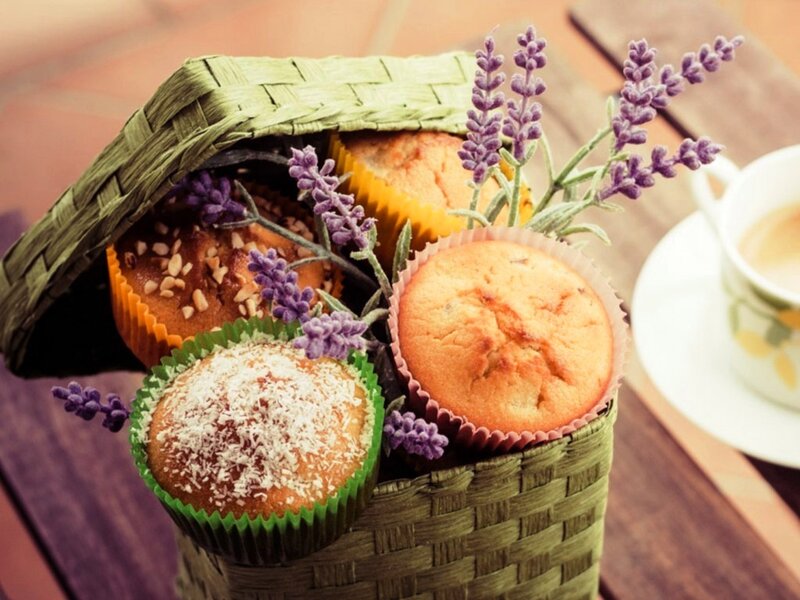 Muffins in Basket