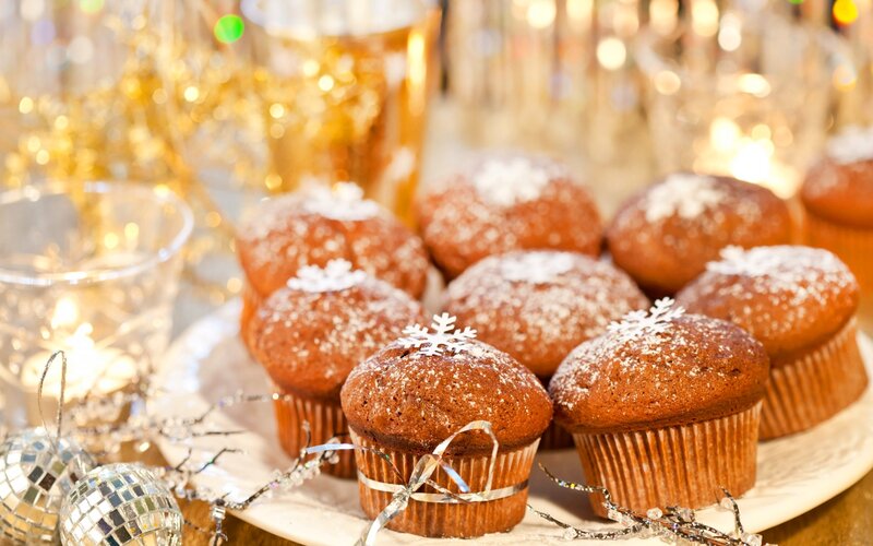 Muffins on a Plate