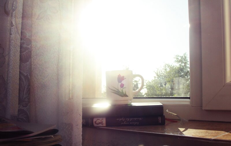 Mug on Books by Window