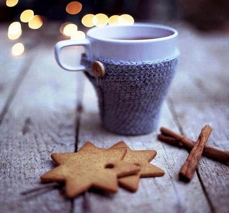 Mug with Knitted Cozy