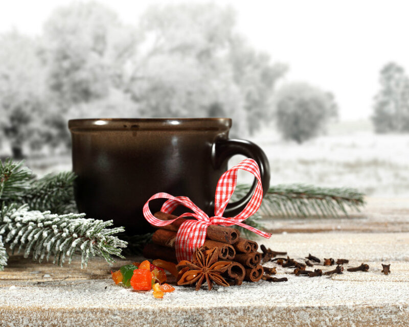 Mug with Spices on Wood — Brown