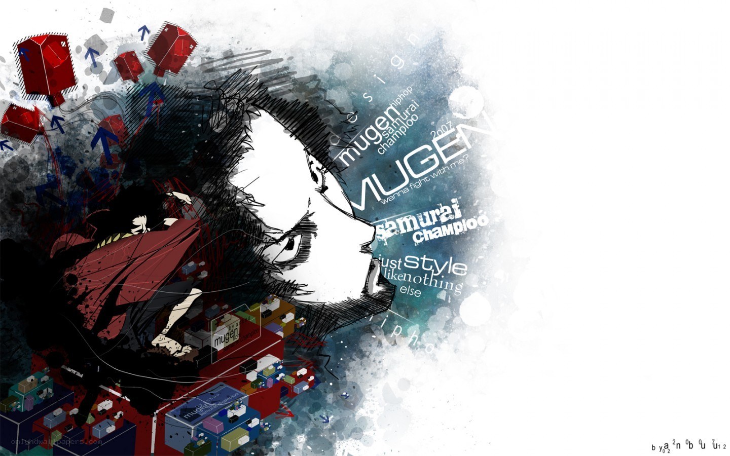 Mugen character art collage