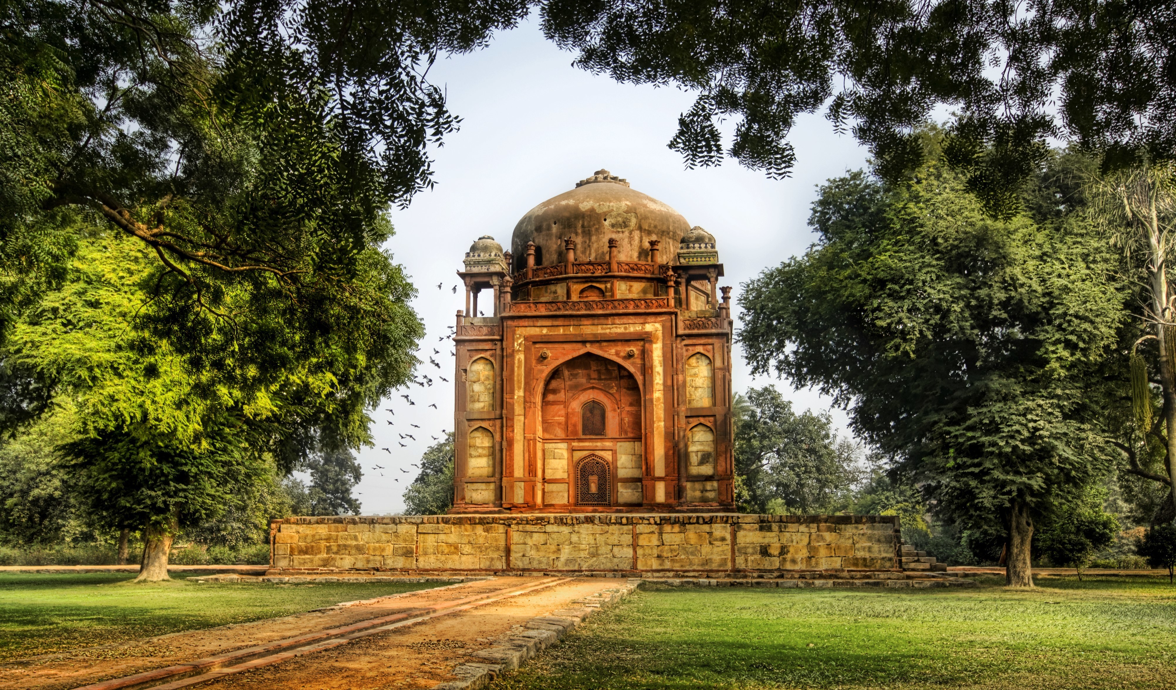 Mughal tomb in a park