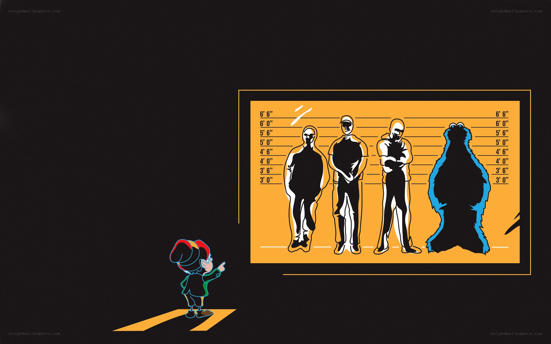 mugshot of characters
