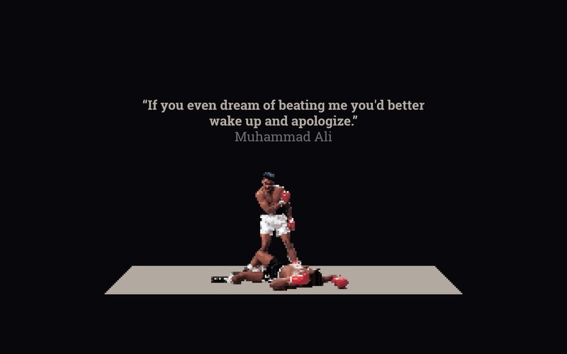 Muhammad Ali Boxing — Black, Dramatic