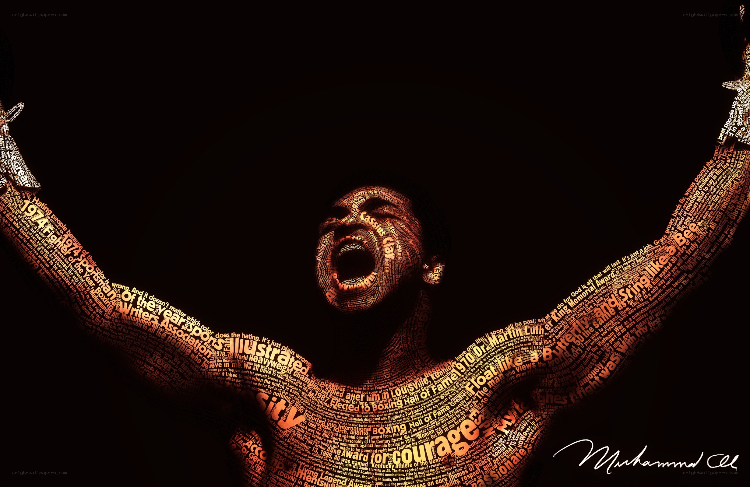 Muhammad Ali word art