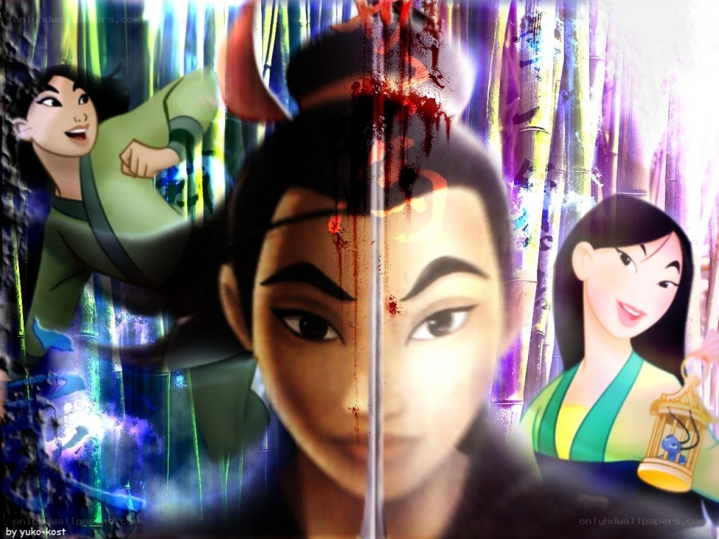 Mulan character collage