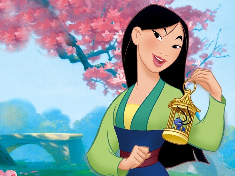 Mulan holding a lantern