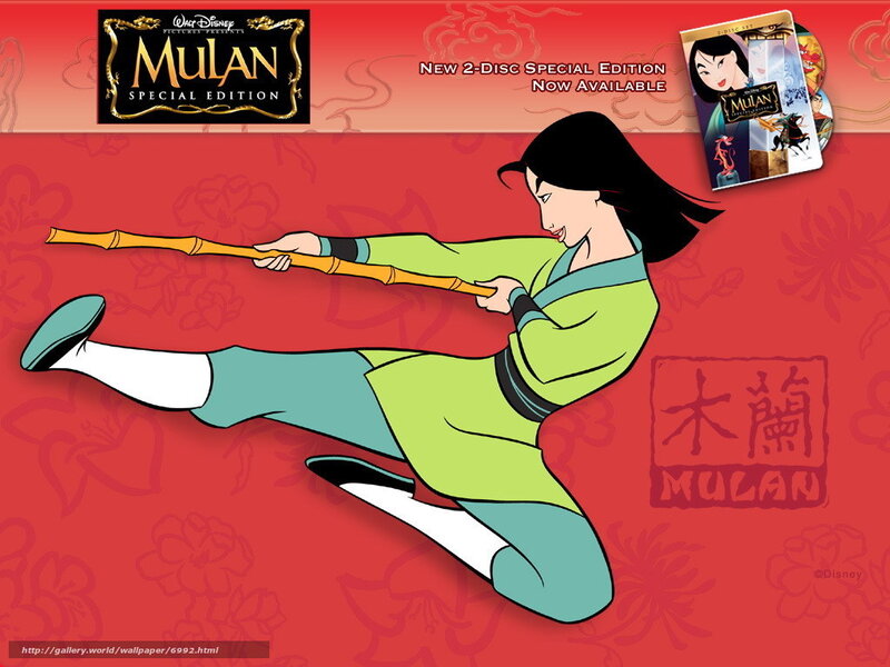 Mulan in action pose