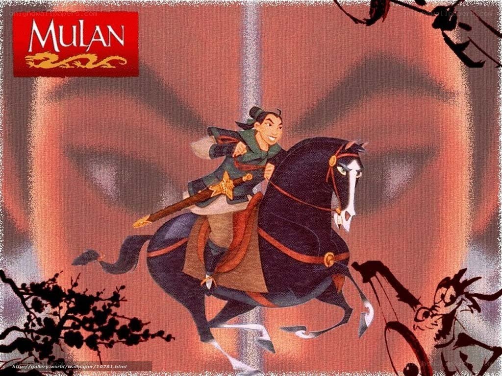 Mulan on horseback