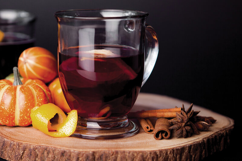 Mulled Wine in Glass — Brown, Cozy