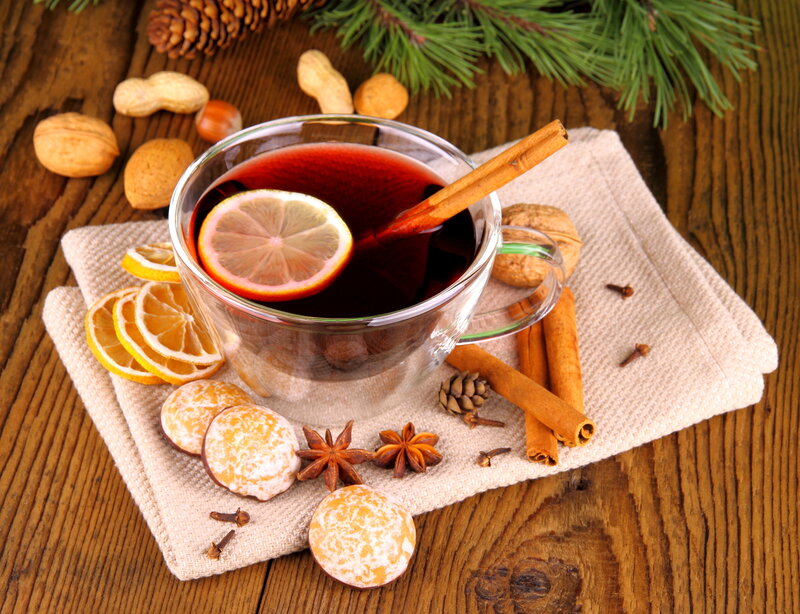 Mulled Wine in Glass — Brown