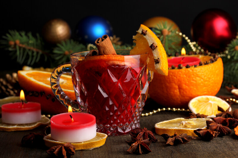 Mulled Wine in Glass