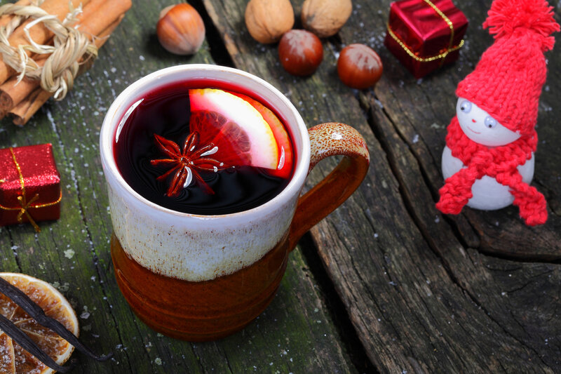 Mulled Wine in Mug — Red