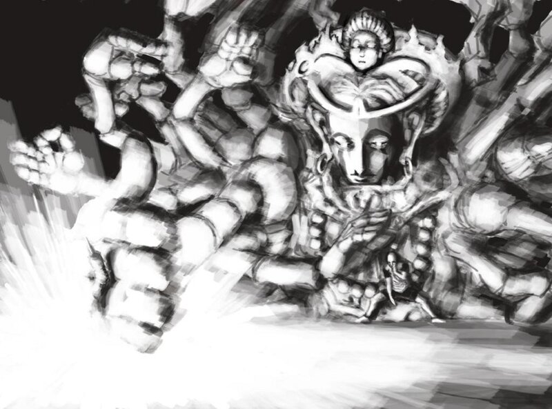 Multi-armed Deity Figure — Black