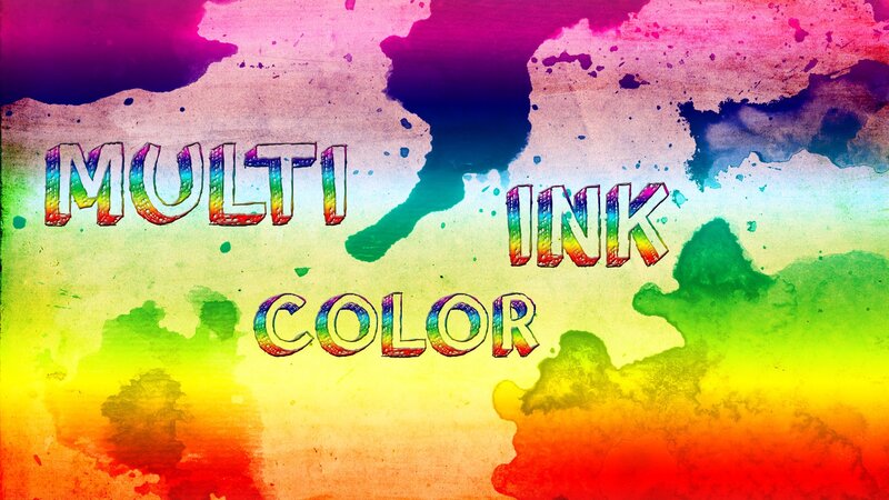 multi-color ink art