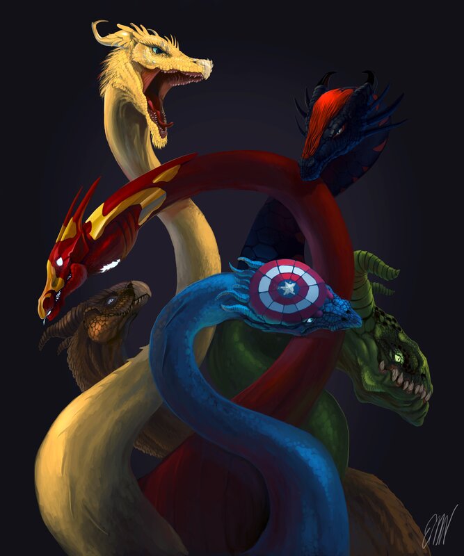 Multi-headed Dragon — Black