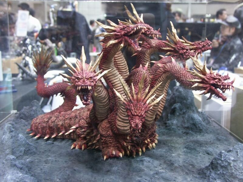 Multi-headed dragon statue