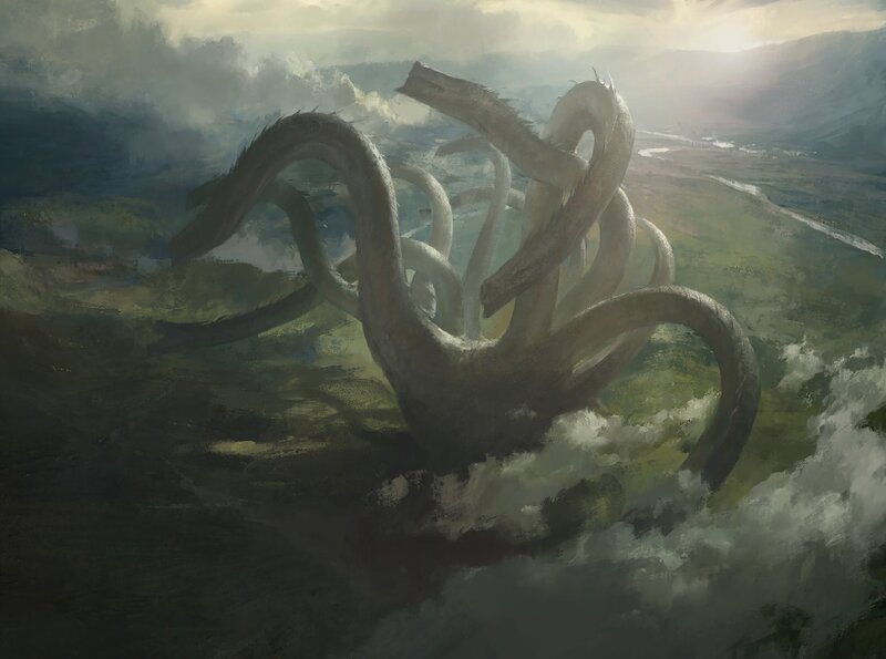 Multi-headed Serpent — Gray, Dramatic, Morning