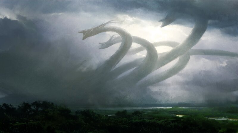 Multi-headed Serpent — Gray, Dramatic