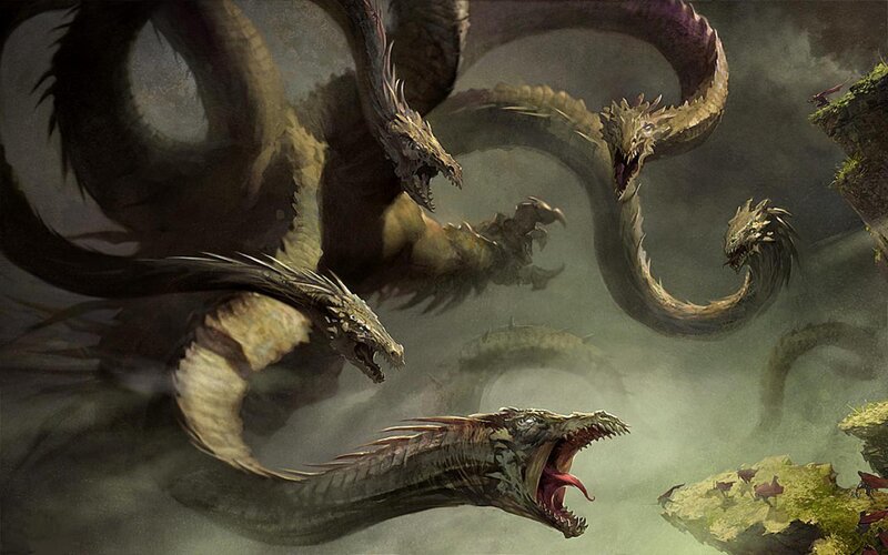 Multi-headed Serpent — Green