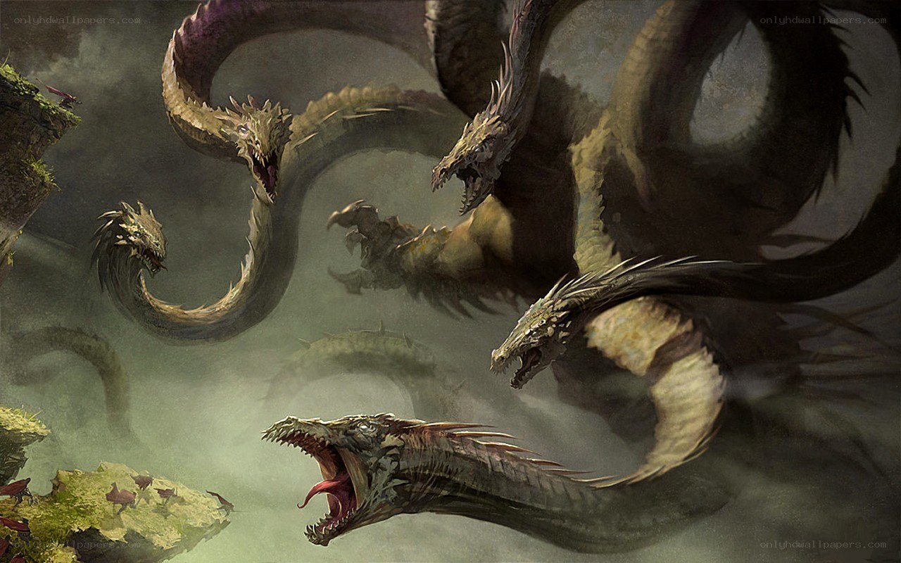 Multi-headed serpent monster