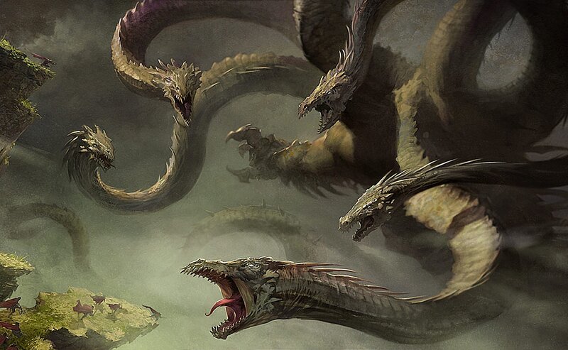 Multi-headed serpent monster