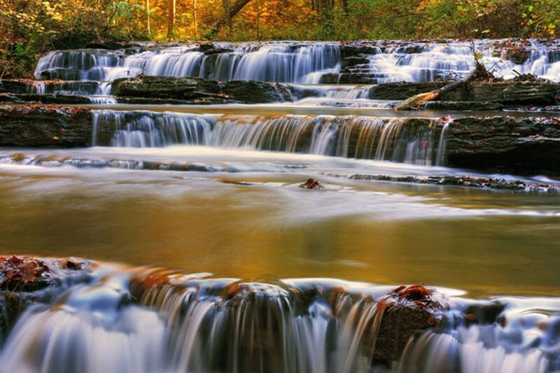 Multi-tiered Waterfall — Brown