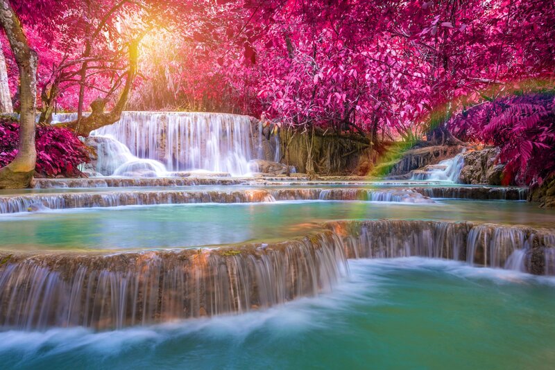 Multi-tiered Waterfall — Pink