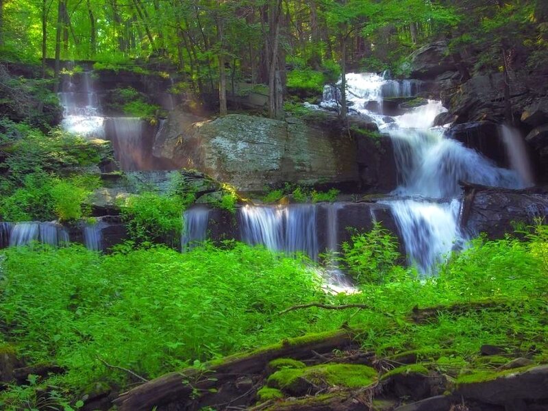 Multi-tiered Waterfall — Rocks