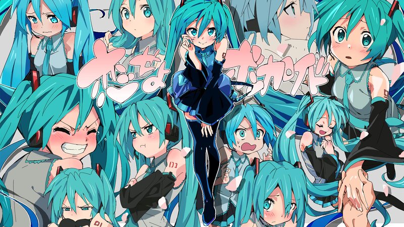 Multiple Anime Characters — Blue, Playful