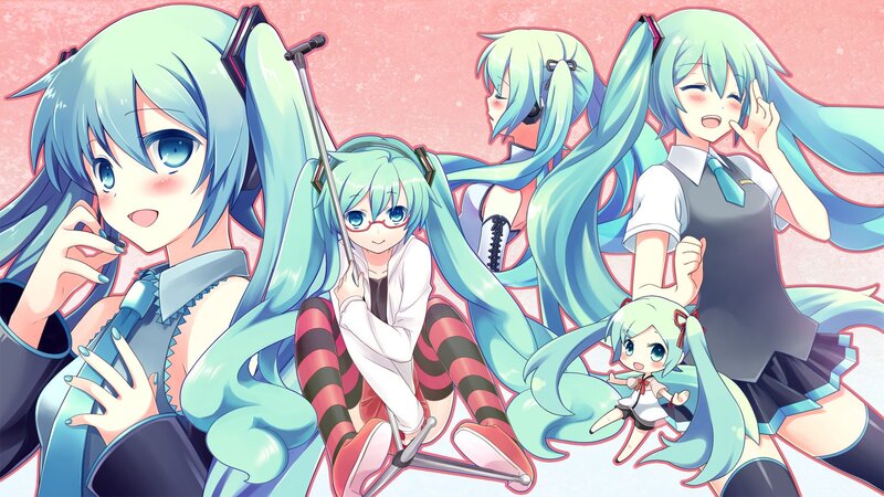 Multiple Anime Characters — Blue