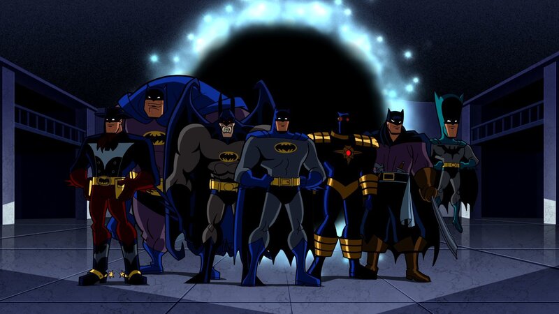 Multiple Batmen stand together