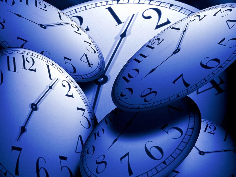 Multiple Clocks Overlapping — Blue