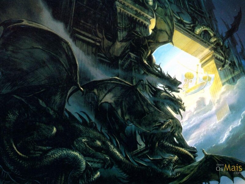 Multiple Dragons Attacking