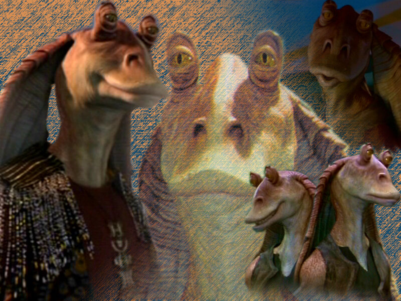 Multiple Gungan characters