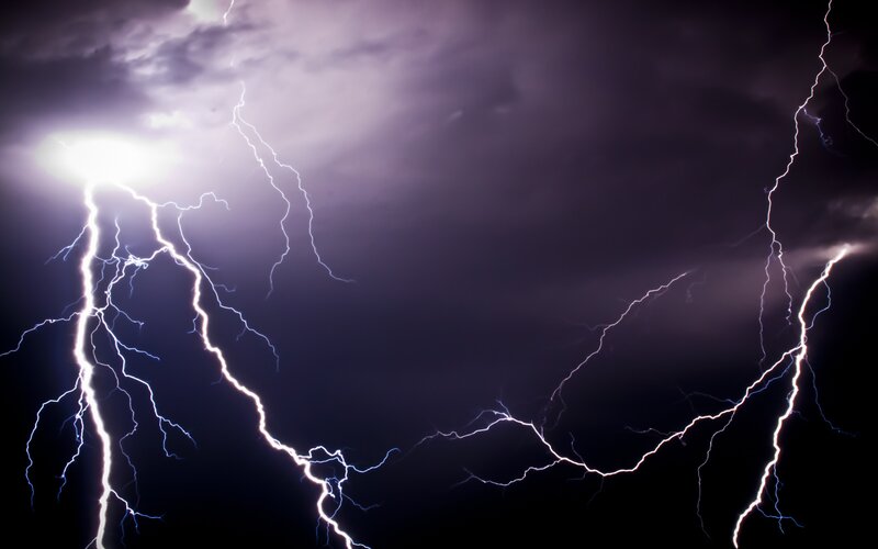 Multiple Lightning Strikes — Sky