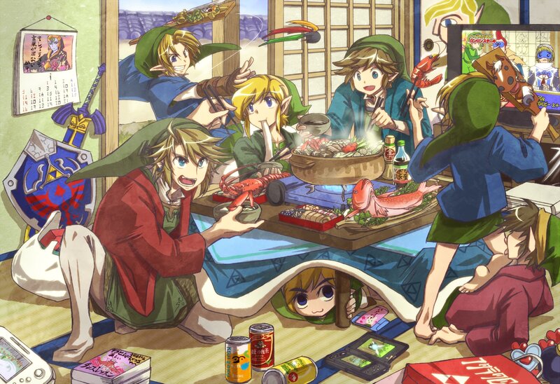 Multiple Link Characters — Green, Joyful