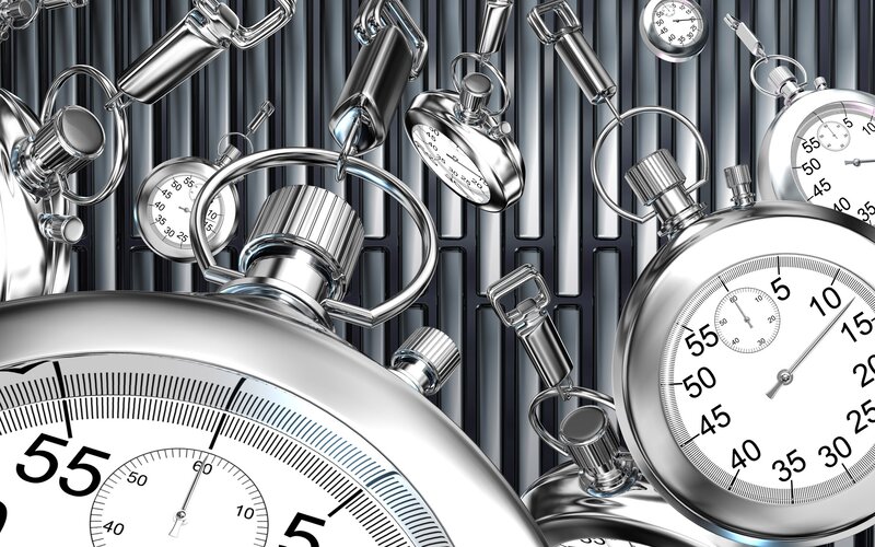 Multiple stopwatches in motion
