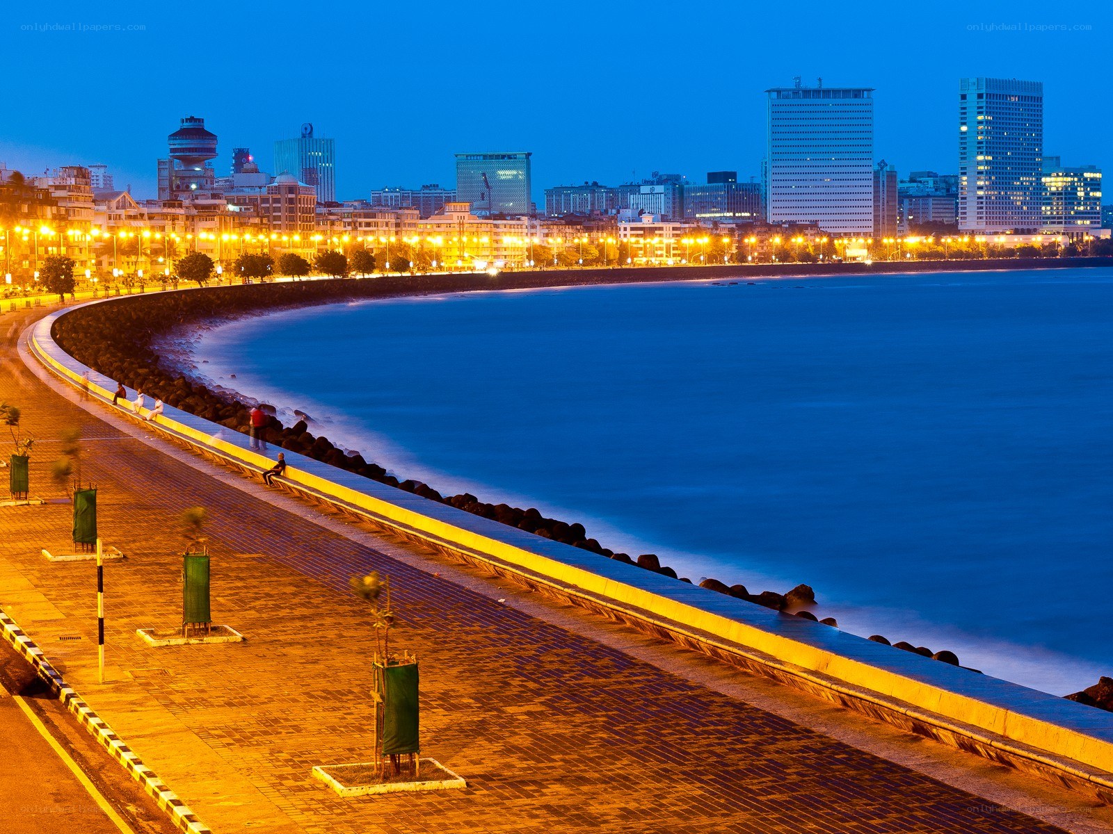 Mumbai coastline at dusk