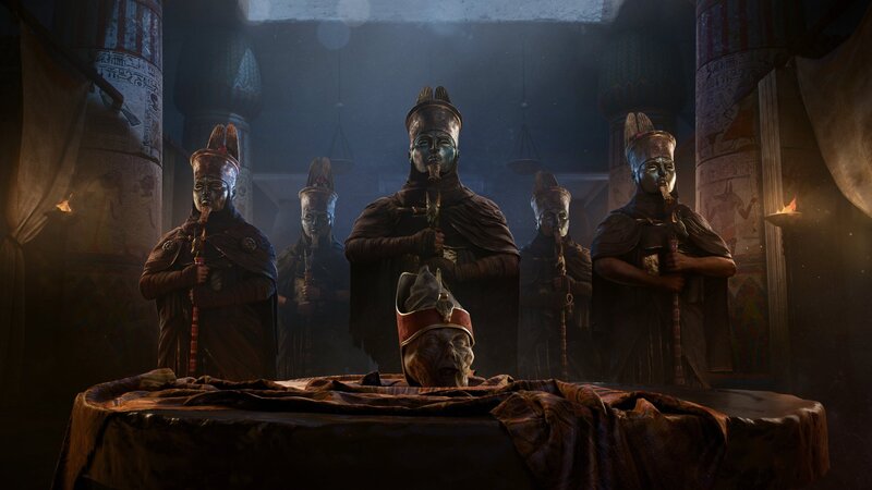 Mummified Head on Table