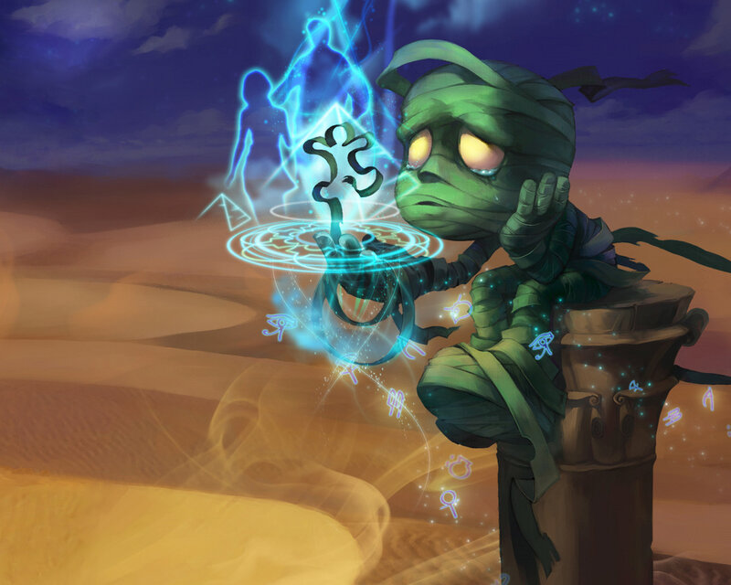 mummy casting a spell
