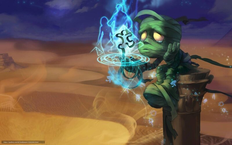 mummy casting spell in desert