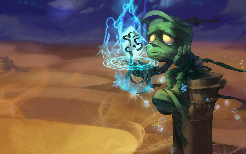 mummy character casting spell