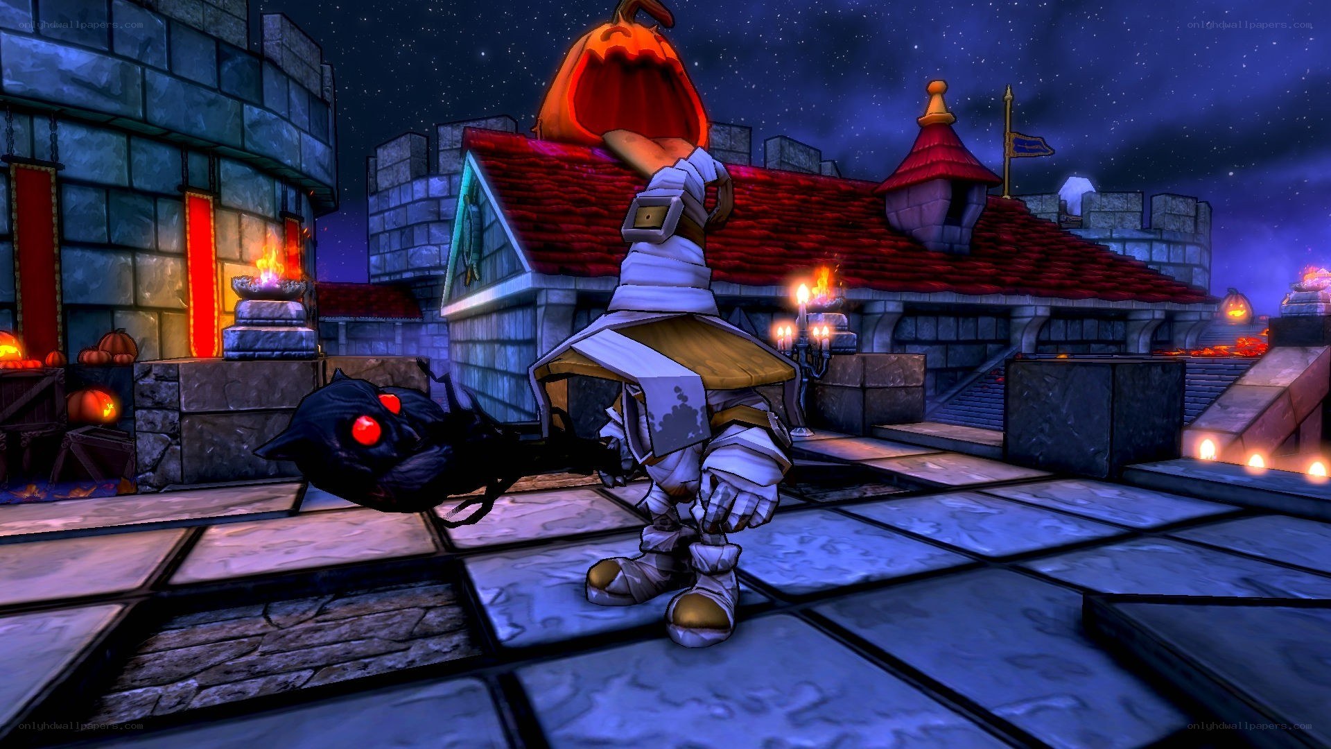 mummy character in a castle