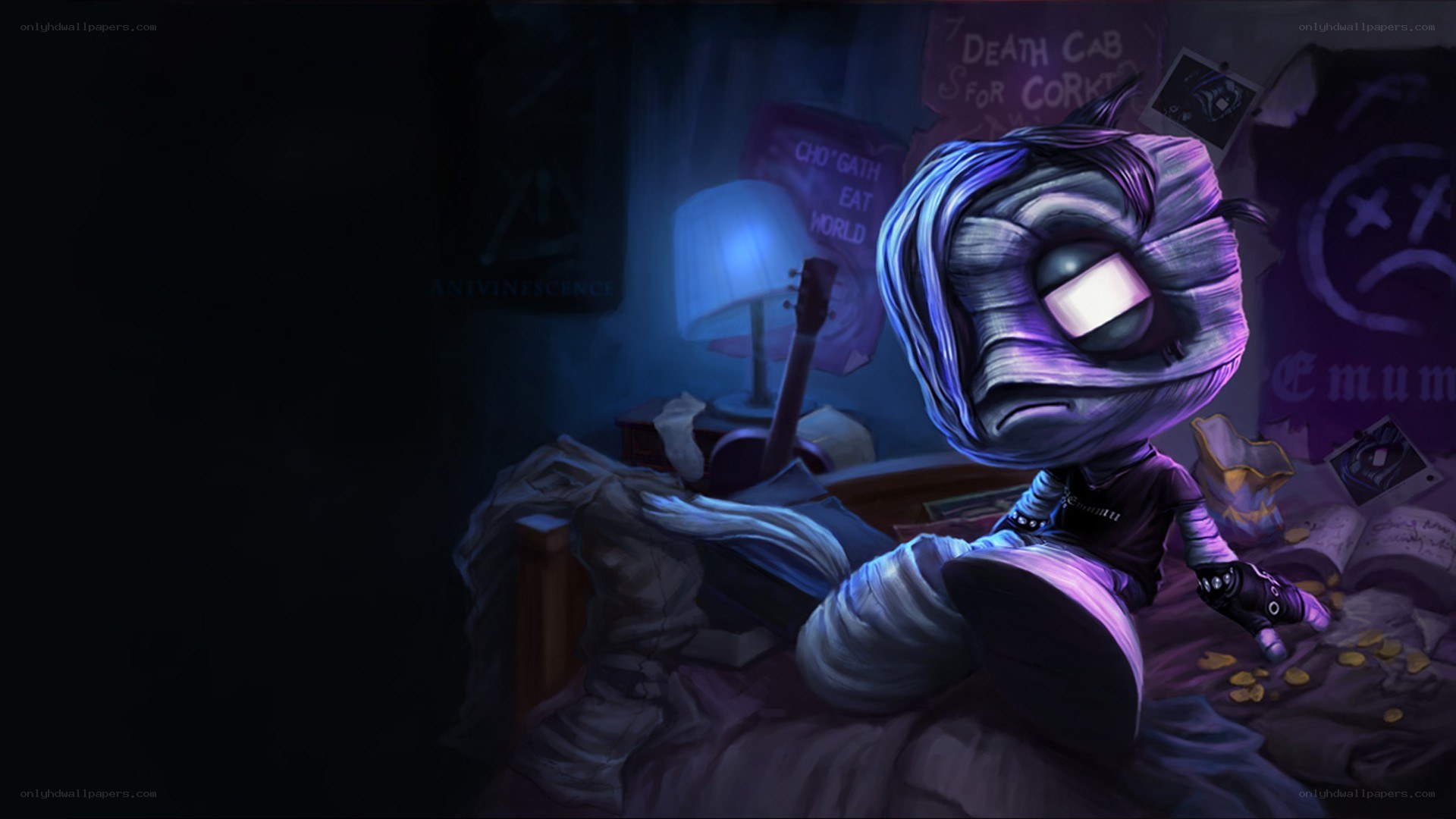 mummy character in bedroom
